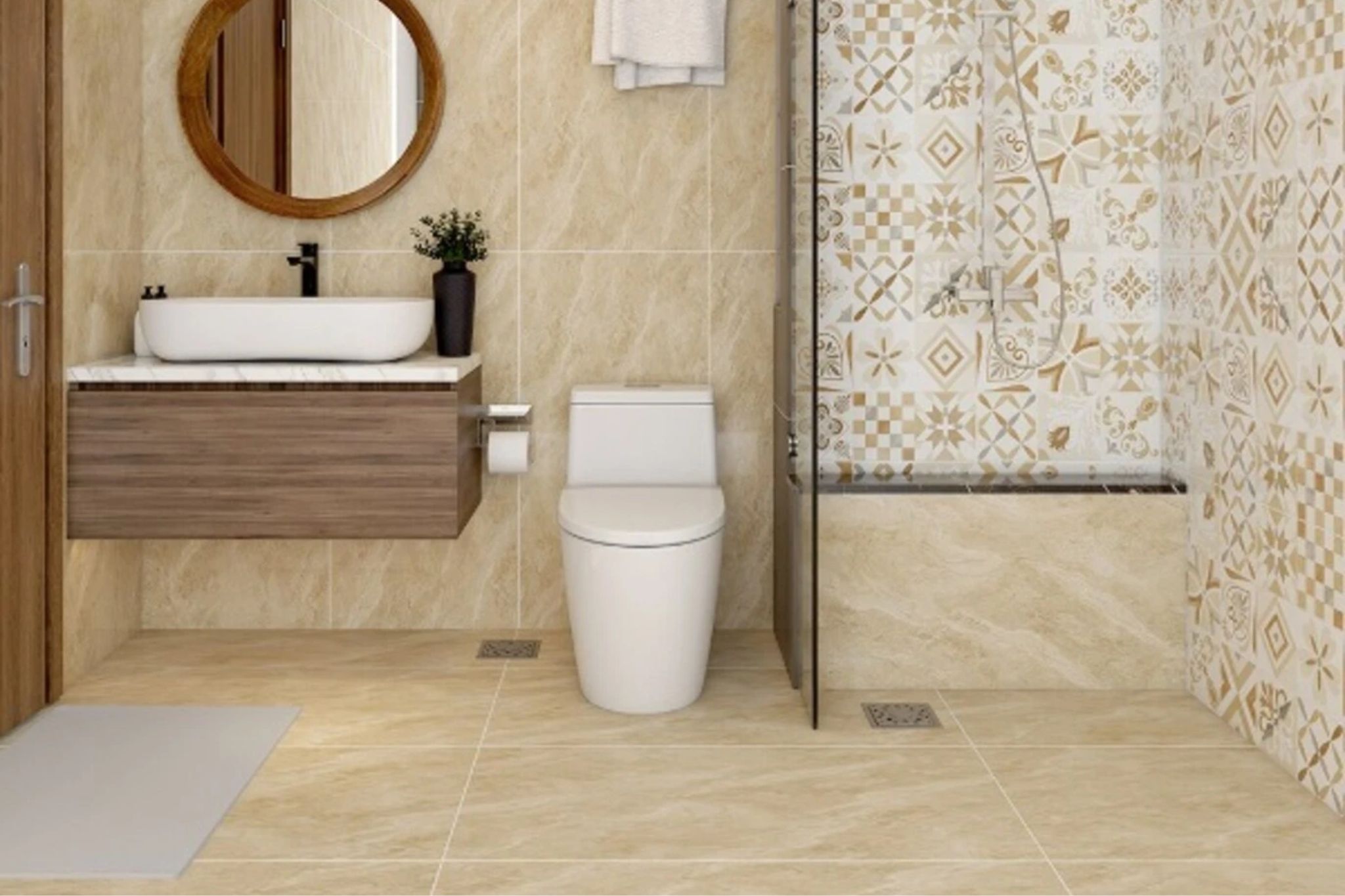 Thiết kế toilet và phòng tắm dùng chung trong hostel 23